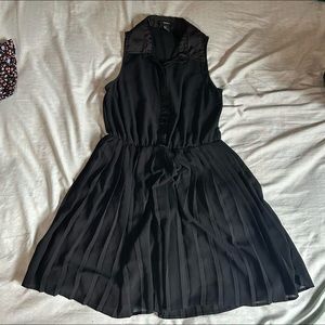 Black collared dress